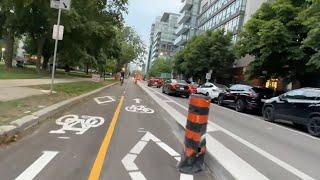 New Bike Lane Wellington St W and Spadina Ave #toronto #bikelane #bikeforlife