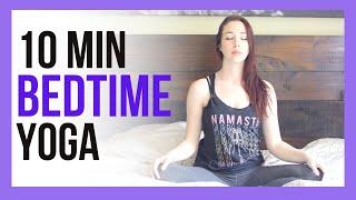 10 min Yoga IN BED - Bedtime Yoga Stretch for SLEEP