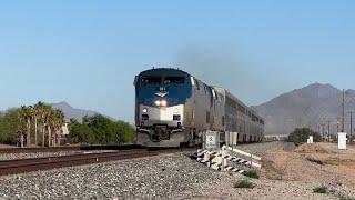 Union Pacific Trains Racing Through The Gila Subdivision