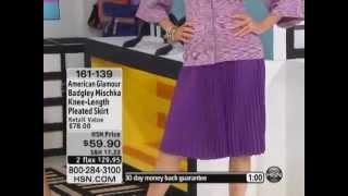 Knee-Length Pleated Skirt from American Glamour Badgley Mischka