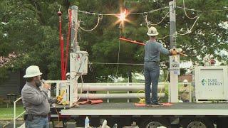 Duke Energy provides demonstration on restoring power outages to local college students