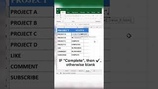 Automatically Add Tick ️ using If Formula in Excel #shorts