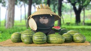 Watermelons are smiles of Summer  Bamboo Panda  Short Animation  熊猫班卜#funny #panda #パンダ #summer