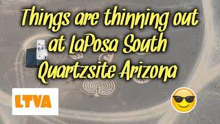 Things are thinning out at LaPosa South LTVA in Quartzsite AZ.