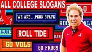 What Are All College Football Teams Slogans?