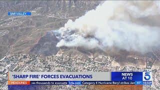 Sharp Fire in Simi Valley forces evacuations