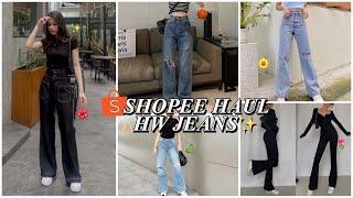 SHOPEE HAUL HIGH WAIST JEANS TERUPDATE 2024  WAJIB PUNYA CUTBRAY JEANS