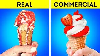 FOOD IN COMMERCIALS vs IN REAL LIFE  Commercial Tricks and Photo Hacks