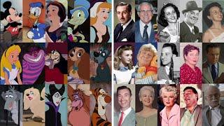 Disney Classic Voice Actors  Behind the Scenes  Side By Side Comparison  Compilation 1928-1977
