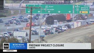 Eastbound lanes of 91 Freeway scheduled for overnight closures over weekend