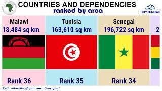 Ranking AFRICAN countries by AREA TOP 10 Channel