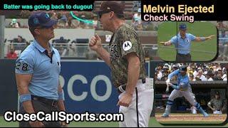 E106 - Bob Melvin Ejected After Jim Wolfs No Swing Call...as Batter Was Walking Back to the Dugout