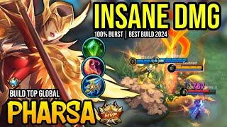 PHARSA BEST BUILD 2024  BUILD TOP GLOBAL PHARSA GAMEPLAY  MOBILE LEGENDS