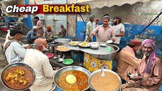 ULTIMATE LOW BUDGET CHEAPEST STREET FOOD IN PAKISTAN - LOCAL FOOD STREET BREAKFAST