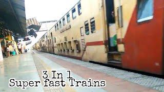 3 in 1 train compilation  Flying Rani  Garib Rath  Hamsafar express  Indian Trains