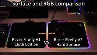 Razer Firefly V2 Hard Surface VS Firefly V1 Cloth Surface and RGB comparison