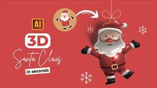 HOW TO DRAW A 3D SANTA CLAUS IN ADOBE ILLUSTRATOR