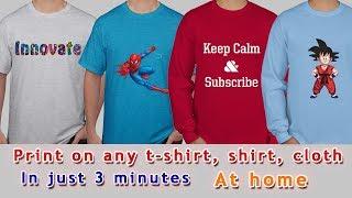 Print on t-shirts at home  SUPER EASY  DIY  clothes hack