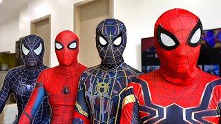 TEAM SPIDER-MAN NERF WAR vs BAD GUY TEAM  LIVE ACTION STORY 1 - FUN HEROES