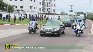 LE CORTÈGE  DU PRÉSIDENT DENIS SASSOU NGUESSO #congo #arbres #journéenationale