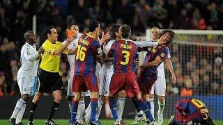 Bacelona vs Real Madrid  Fights & Fouls  HD