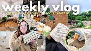 I read 3 books new hair + a book haul  WEEKLY VLOG