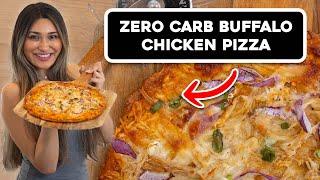 Zero Carb Crust Buffalo Chicken Pizza  Low Carb  Weight Loss