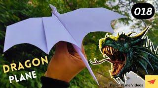 how to make a paper dragon plane -  flying super  - origami dragon paper plane - perfect landing