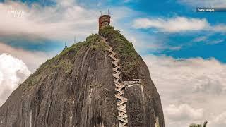 Massive Rock with Staircase Provides Incredible View of Colombia