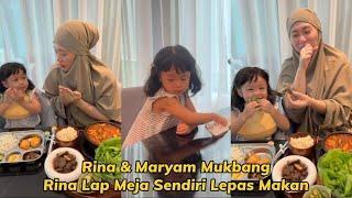 Maryam & Rina Mukbang Bersama Rina Lap Meja Sendiri Lepas Makan