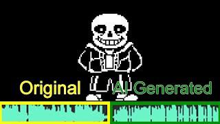 Megalovania but an AI attempts to continuously generate more of the song