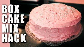 BOX CAKE MIX HACK  ITS BETTER THAN BAKERY