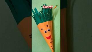 Easy Carrot craft New Creative Craft ideas for kids #Carrot #youtube #trending #shorts #diy #art