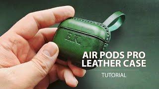 Making Airpods Pro leather case. Leather craft