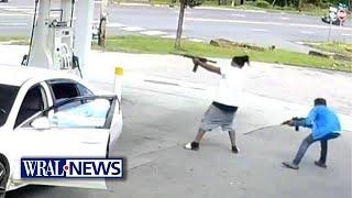Caught on Camera Gas station shootout in Henderson North Carolina goes viral