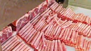 COMO se HACE el JAMÓN COCIDO industrial Como se PROCESAN miles de PATAS de JAMÓN al día