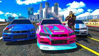 Cops HATED My Skyline R34 Gang in GTA 5 RP