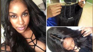 HAIR Installing A Silk Based Closure 1st time & 10 Minute Sew-in