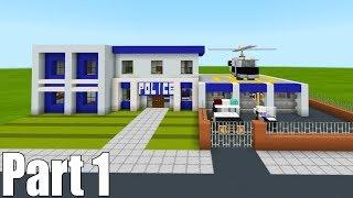 Minecraft Tutorial How To Make A Police Station Part 1 2019 City Tutorial