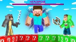 Minecraft LUCKY BLOCK WALL BATTLE vs Herobrine