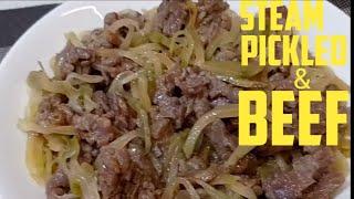 STEAM BEEF WITH PICKLED MUSTARD #chinesefoodrecipe