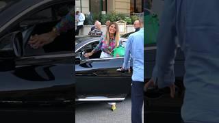 Happy rich madame arriving with her family at Hotel Paris #billionaire #monaco #luxury#lifestyle#fyp