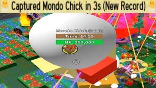 World Record Solo Defeating Mondo Chick in 3 Seconds No RBC  Bee Swarm Simulator