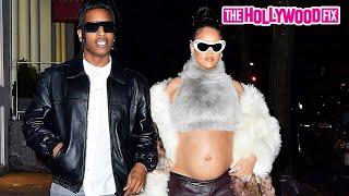 Rihanna & ASAP Rocky Thank Paparazzi For Helping Them Out While Arriving At The LVMH Party In N.Y.