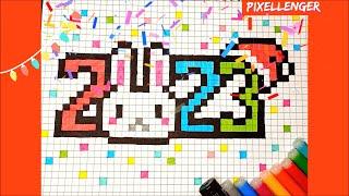 2023 Как нарисовать по клеточкам Новый Год Простые рисунки How to Draw New Year Pixel Art