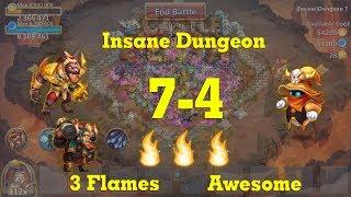 Castle Clash Insane Dungeon 7-4 3 Flames