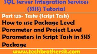 SSIS Tutorial Part 128- How to Use  Project Level and Package Level Parameters in Script Task