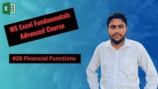 #28 Financial Functions  MS Excel Course in HindiUrdu