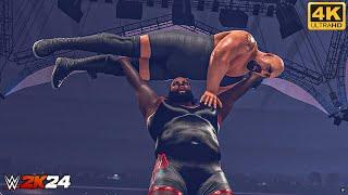 WWE 2K24 - Mark Henry vs. Big Show - No Holds Barred Match  PC 4K60