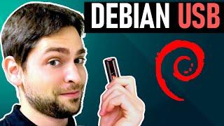 Linux Tips - Install Full Debian Bookworm on a USB Drive 2023